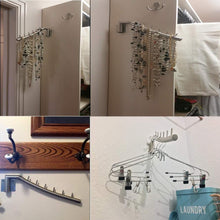 Load image into Gallery viewer, Products sunmall 12 6 folding wall mounted clothes hanger rack garment hook stainless steel with swing arm holder clothing hanging system closet storage organizer for bedrooms bathrooms laundry room 2 pack