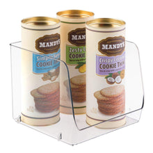 Load image into Gallery viewer, Products mdesign large household stackable plastic food storage organizer bin basket with wide open front for kitchen cabinets pantry offices closets bedrooms bathrooms cube 7 75 wide 8 pack clear