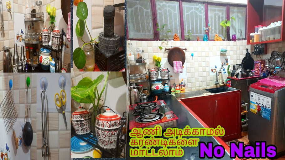 Space saving kitchen organizer kitchen countertop organization by Neengalum Nanum (1 month ago)