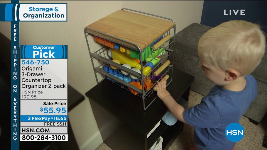 Origami 3Drawer Countertop Organizer 2pack by HSNtv (1 year ago)