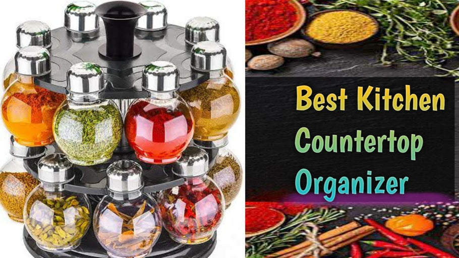 Best Kitchen Countertop organizer//360 degrees revolving spice rack..