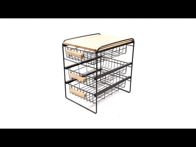 Origami 3Drawer Countertop Organizer with Wooden Shelf by HSNtv (3 years ago)