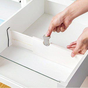 Shop zixijiaju 3pcs adjustable plastic drawer dividers organizer in home kitchen for clothes in bedroom bathroom storage organizers