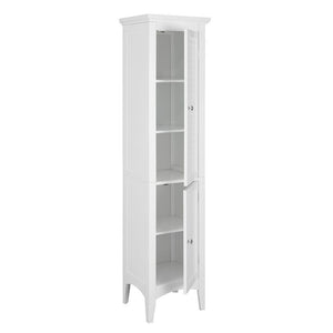 Save on elegant home fashions simon 15 in w x 63 in h x 13 1 4 in d bathroom linen storage floor cabinet with 2 shutter doors in white