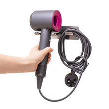 Load image into Gallery viewer, The best bellejoomu hair dryer holder wall mount compatible with dyson hair dryer 304 stainless steel hair dryer blow diffuser holder organizer adhesive for the bathroom