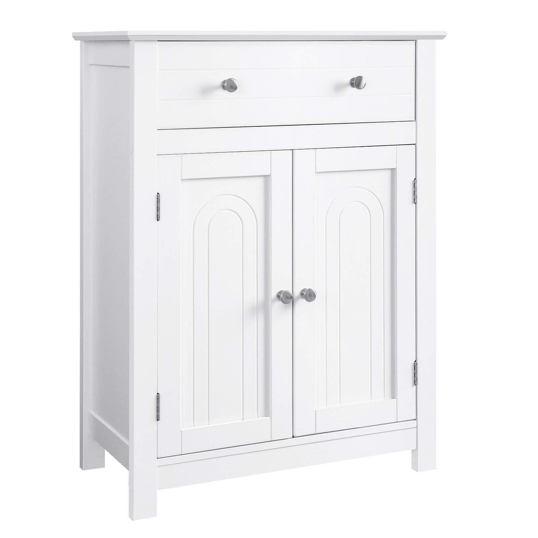 The best vasagle free standing bathroom cabinet with drawer and adjustable shelf kitchen cupboard wooden entryway storage cabinet white 23 6 x 11 8 x 31 5 inches ubbc61wt