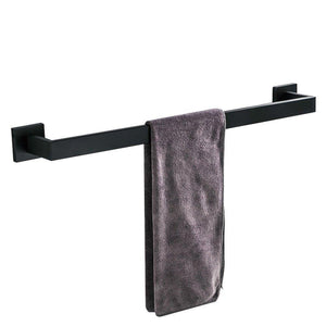 Home leyden modern 4 pieces bathroom sets robe hook towel bar toilet paper holder towel ring bathroom hardware accessory matte black