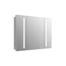 Load image into Gallery viewer, Try kohler k 99011 tl na verdera 40 inch x 30 inch led lighted bathroom medicine cabinet slow close hinge internal magnifying mirror aluminum recess or surface mount 3 doors
