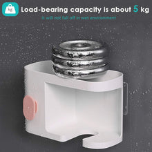 Load image into Gallery viewer, Best seller  aritan wall mounted hair dryer holder rack no drilling styling tool organizer storage basket for bathroom give 10 hooks 1 soap holder