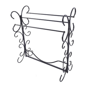 Storage homerecommend free standing towel rack 3 bars drying rack metal organizer for bath hand towels outdoor beach towels washcloths laundry rooms balconies bathroom accessories