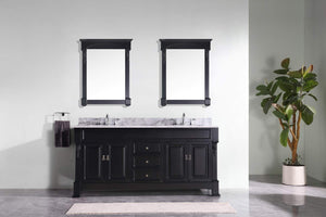 Latest virtu usa gd 4072 wmsq dw huntshire 72 double bathroom vanity with marble top and square sink with mirrors 72 inches dark walnut