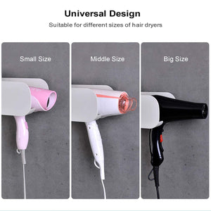 Related visv hair dryer holder wall mount hair tools holder bathroom styling tool organizer no drilling styling tool holder for bathroom storage grey