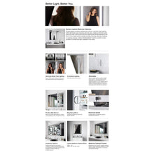 Load image into Gallery viewer, Amazon kohler k 99011 tl na verdera 40 inch x 30 inch led lighted bathroom medicine cabinet slow close hinge internal magnifying mirror aluminum recess or surface mount 3 doors