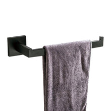 Load image into Gallery viewer, Kitchen leyden modern 4 pieces bathroom sets robe hook towel bar toilet paper holder towel ring bathroom hardware accessory matte black