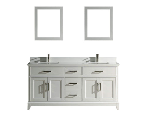 Best vanity art 72 inch double sink bathroom vanity set super white phoenix stone soft closing doors undermount rectangle sinks with two free mirror va1072 dw