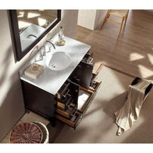 Load image into Gallery viewer, Organize with ariel cambridge a043s esp 43 single sink solid wood bathroom vanity set in espresso with white carrara marble countertop