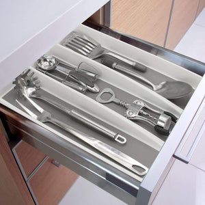 Great sorbus utensil drawer organizer expandable cutlery drawer trays for silverware serving utensils multi purpose storage for kitchen office bathroom supplies utensil drawer organizer white