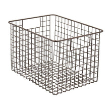 Load image into Gallery viewer, Best seller  mdesign large farmhouse deco metal wire storage organizer basket bin with handles for organizing closets shelves and cabinets in bedrooms bathrooms entryways hallways 8 high 4 pack bronze