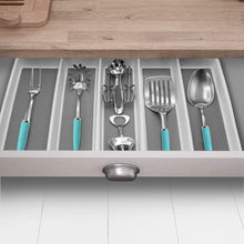Load image into Gallery viewer, Heavy duty sorbus utensil drawer organizer expandable cutlery drawer trays for silverware serving utensils multi purpose storage for kitchen office bathroom supplies utensil drawer organizer white