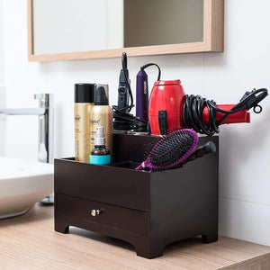 Save stock your home hair care organizer blow dryer holder hair styling station bathroom vanity countertop organizer for curling iron flat iron hair tools and beauty accessories
