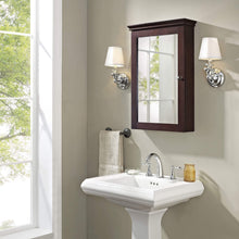 Load image into Gallery viewer, Explore crosley furniture lydia mirrored bathroom wall cabinet espresso