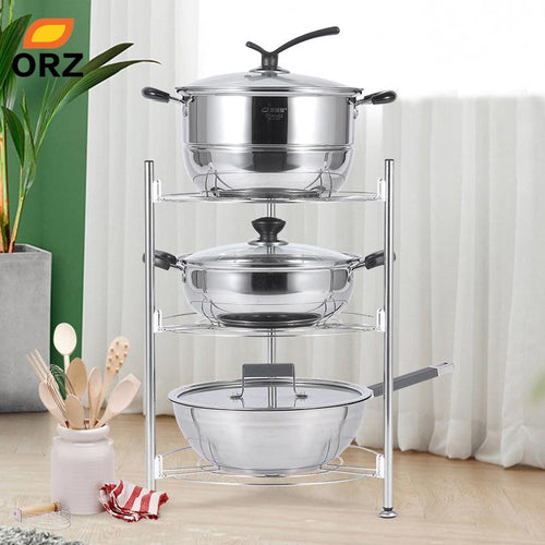 3 Tier Stainless Steel Pan Rack Pot Holder